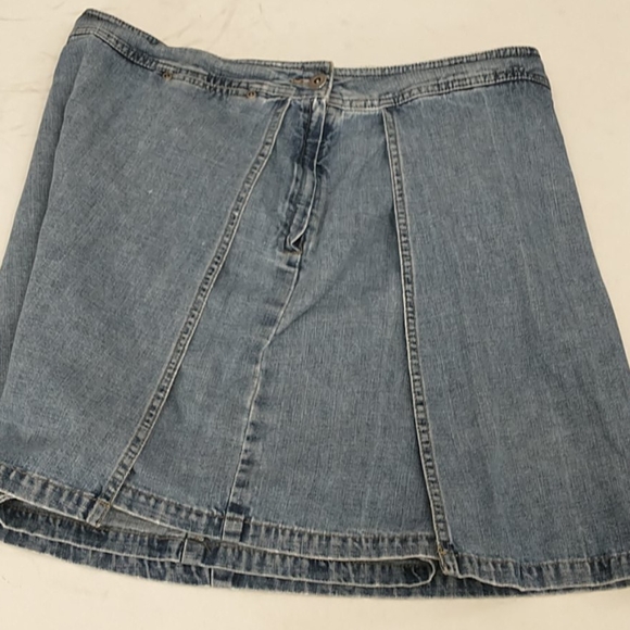 Denim Skort Short Skirt w Shorts Blue Jean sz 14 - Picture 6 of 12